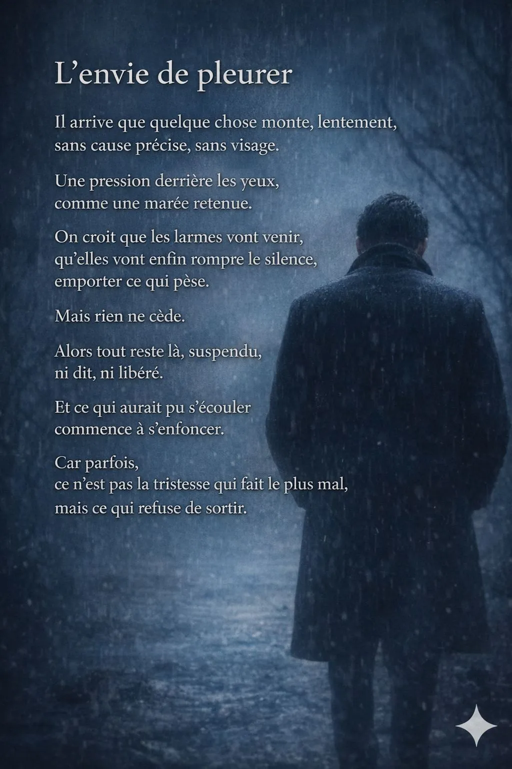 Pensée Envie de pleurer de Rida Lamrini